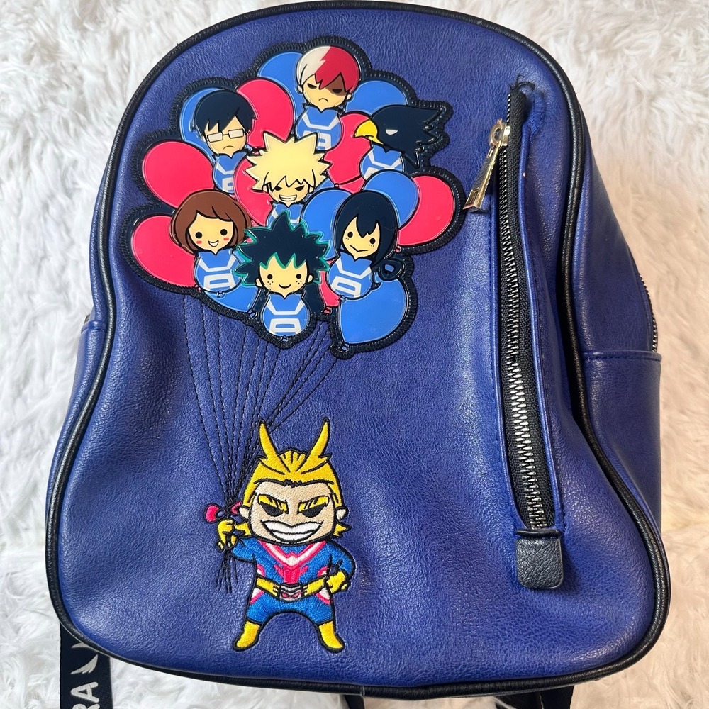My Hero Academia Chibi Balloons Mini Backpack Bioworld Anime Bag Blue